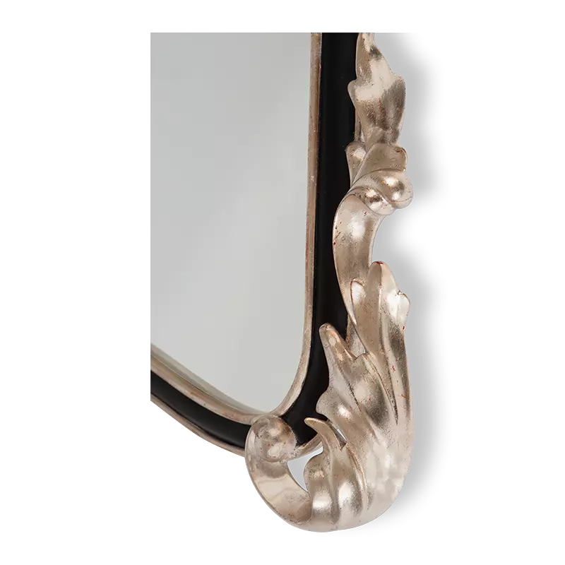 Christopher Guy Madame mirror in Italian Silver: Black Matte