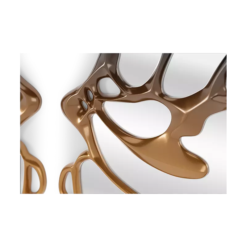 Christopher Guy Morpho mirror in Ombre from Black Lacquer to Gold