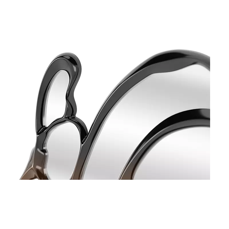 Christopher Guy Morpho mirror in Ombre from Black Lacquer to Gold