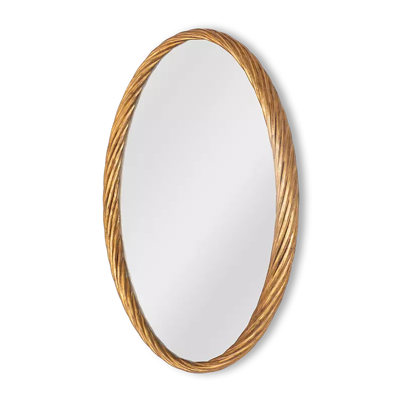 Christopher Guy Ovum mirror in Renaissance Gold