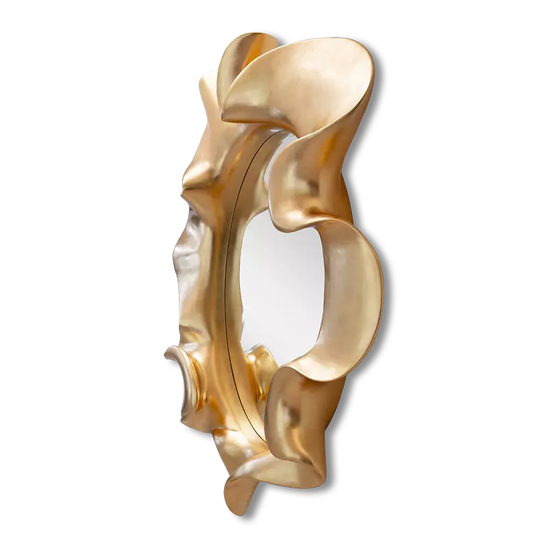 Christopher Guy Patou mirror in 21st Century Gold Leaf