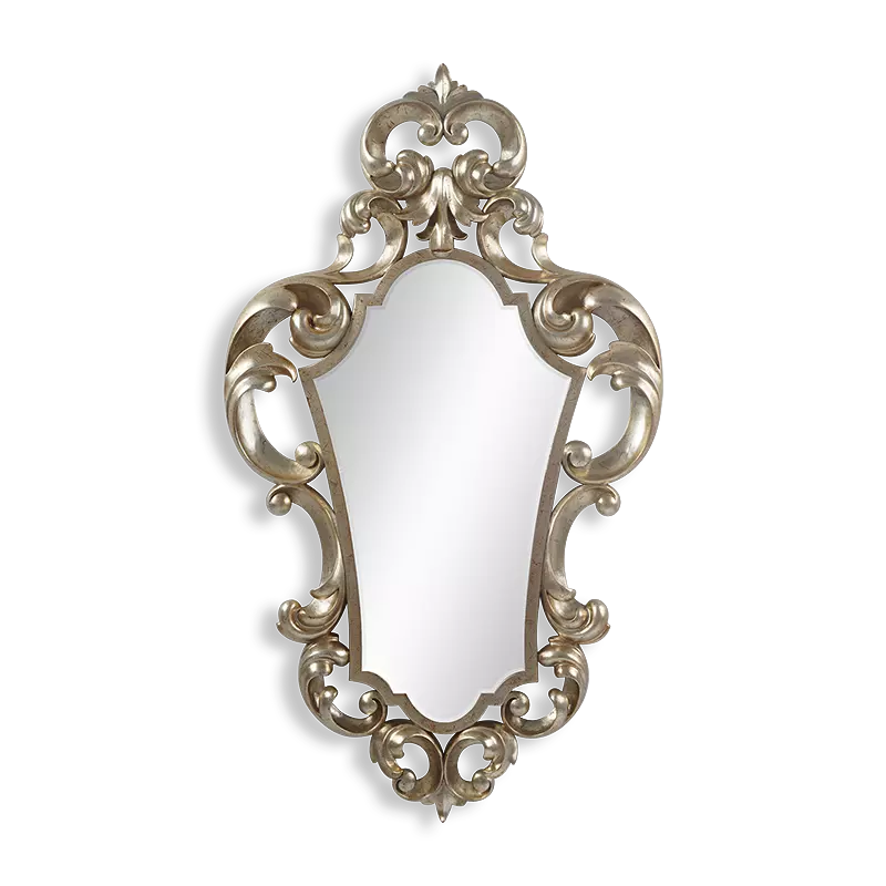 Christopher Guy Rococo mirror in Italian Silver Leaf