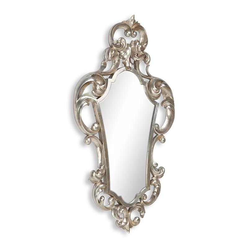 Christopher Guy Rococo mirror in Italian Silver Leaf