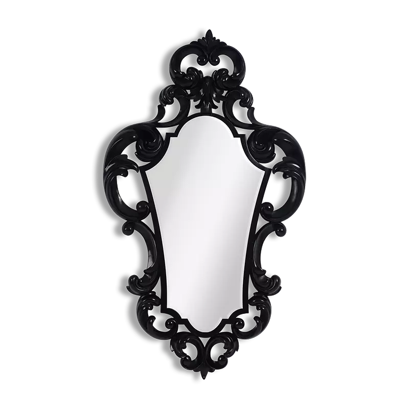 Christopher Guy Rococo mirror in Black Matte