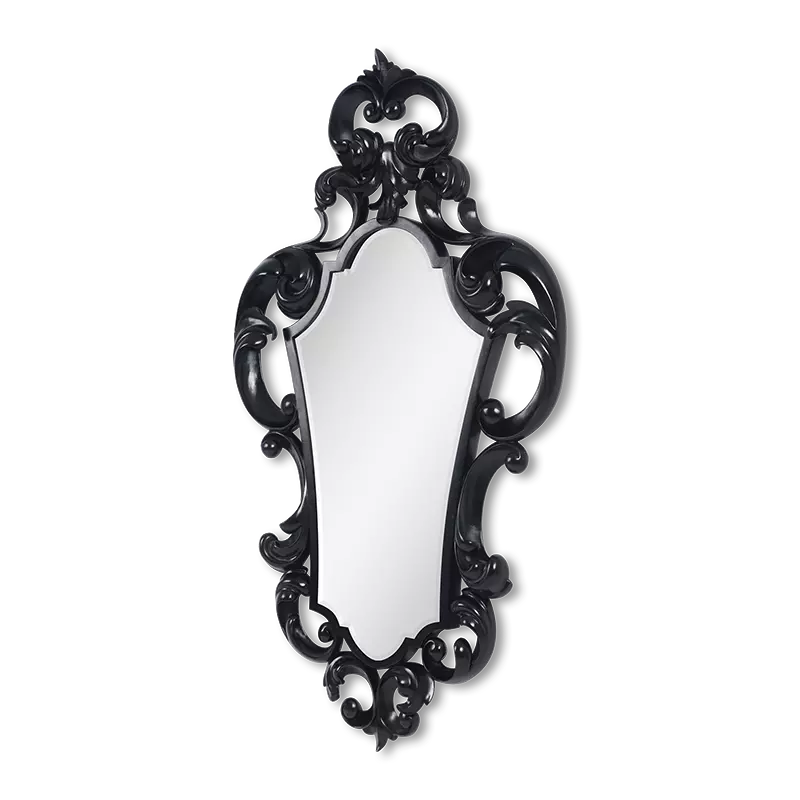 Christopher Guy Rococo mirror in Black Matte