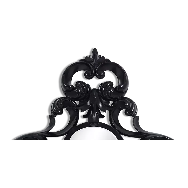 Christopher Guy Rococo mirror in Black Matte