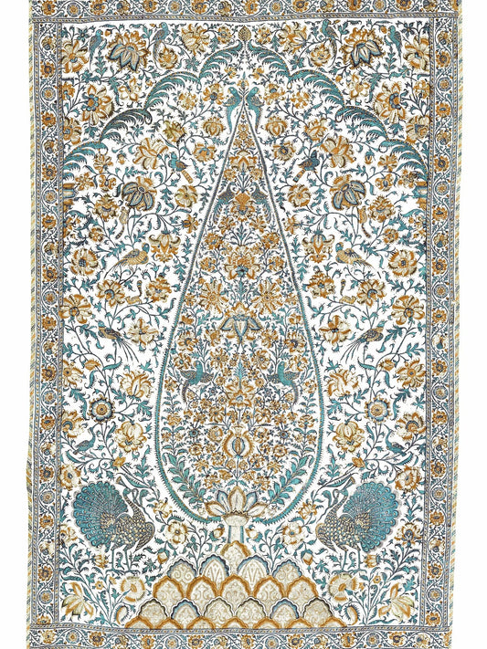Pierre Frey L'Arbre Aux Oiseaux - Miel Et Turquoise