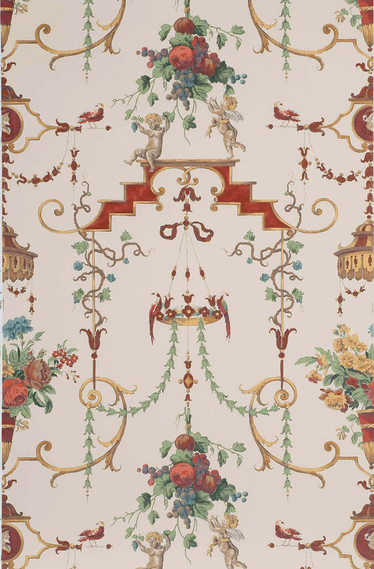 Pierre Frey Wallpaper Marly - Rust