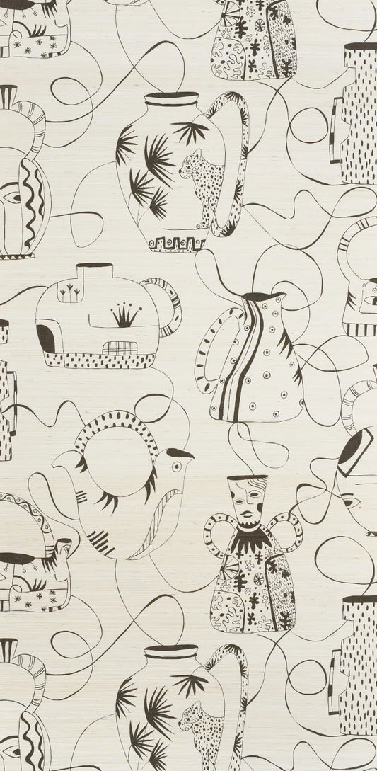 Pierre Frey Vases Masques - Blanc