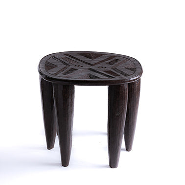de Le Cuona | African Engraved Table XL No. 16 – Dark Brown