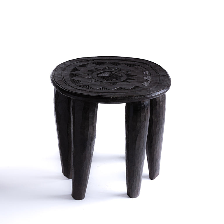 de Le Cuona | African Engraved Table XL No. 17 – Dark Brown