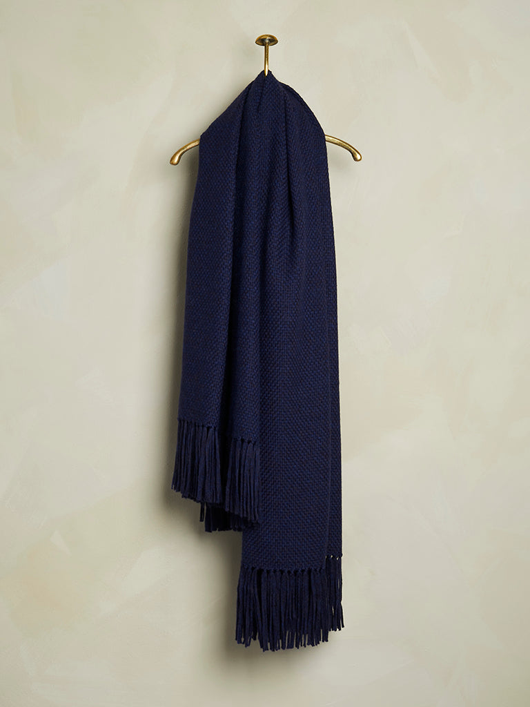 de Le Cuona | Baby Alpaca Throw – Cobalt