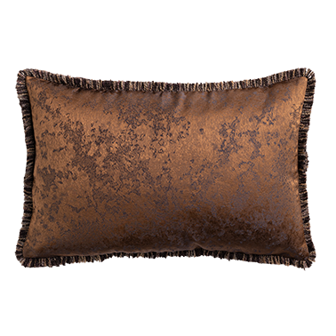 de Le Cuona Ballroom Cushion with Fringe Bronze