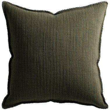 de Le Cuona | Bison Cushion with Fringe Detail – Wilderness