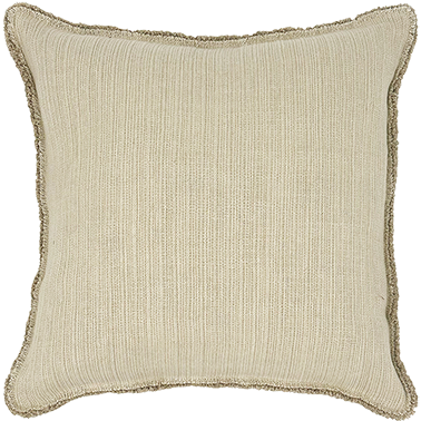 de Le Cuona | Bison Cushion with Fringe Detail – Bone