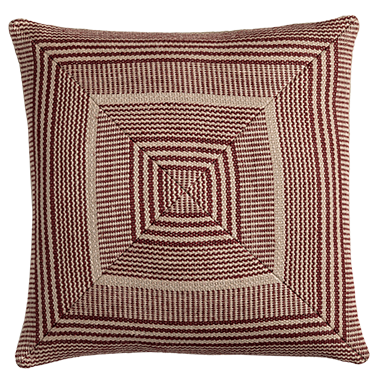 de Le Cuona Cabana Stripe Panel Cushion Sunset