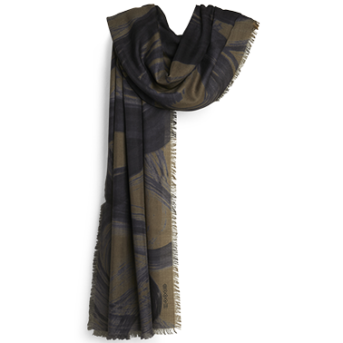 de Le Cuona | Calligraphy Cashmere Scarf – Ink