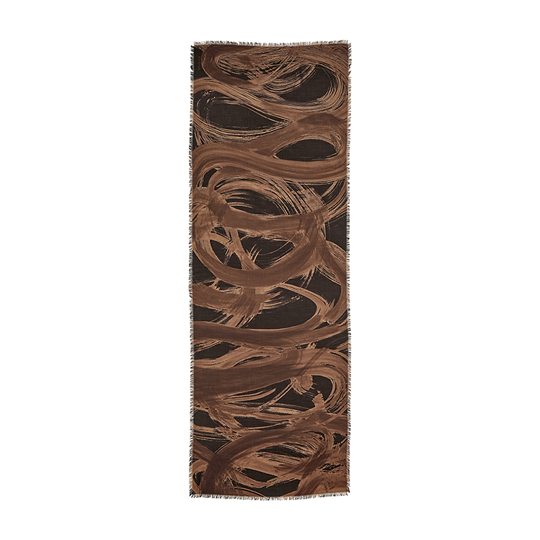 de Le Cuona | Calligraphy Cashmere Scarf – Sienna