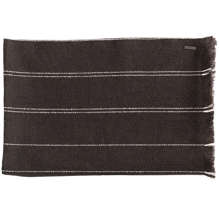 de Le Cuona Pinstripe Cashmere Throw