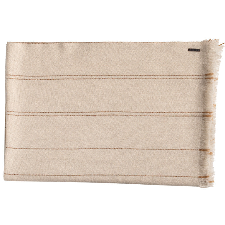 de Le Cuona Pinstripe Cashmere Throw