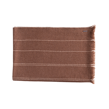de Le Cuona Pinstripe Cashmere Throw Maple