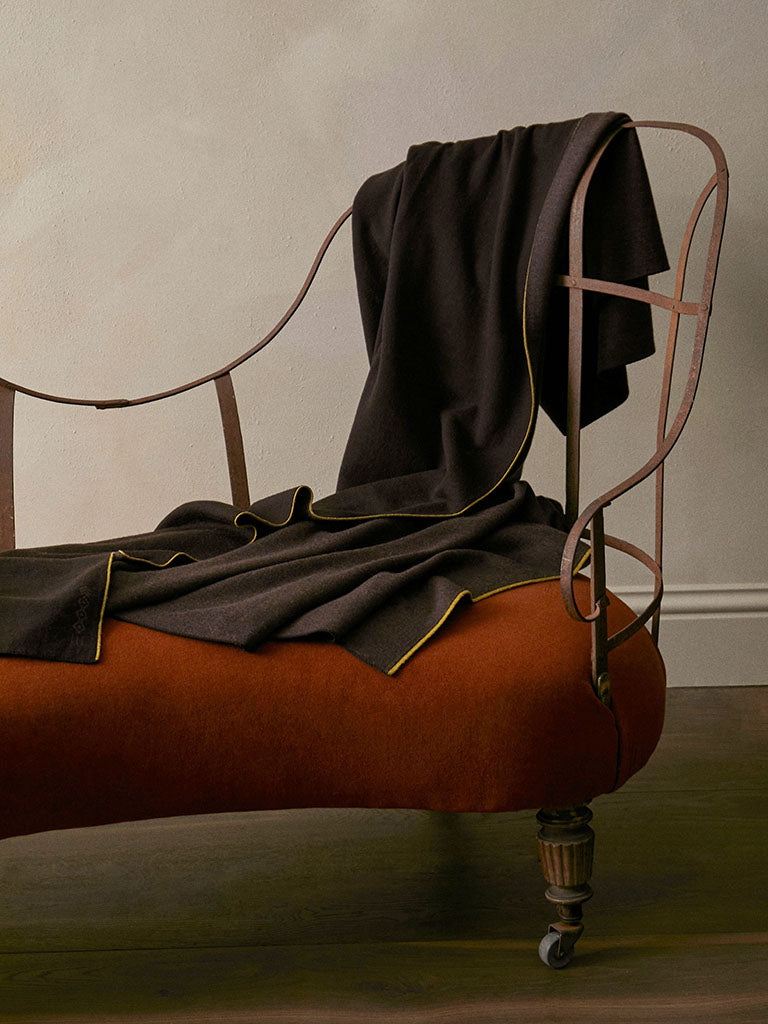 de Le Cuona | Classic Merino Wool Throw – Espresso