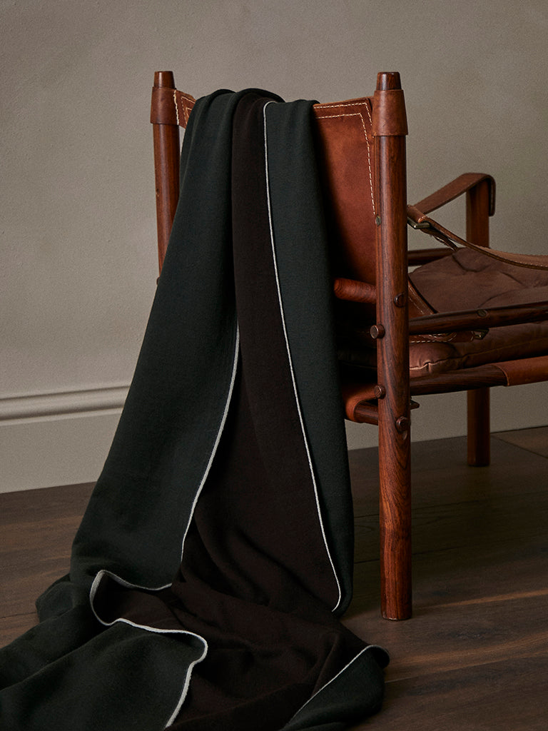 de Le Cuona | Classic Merino Wool Throw – Racing Green