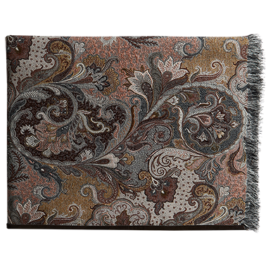 de Le Cuona | Elizabeth Throw with Fringe & Suede Edge – Pheasant