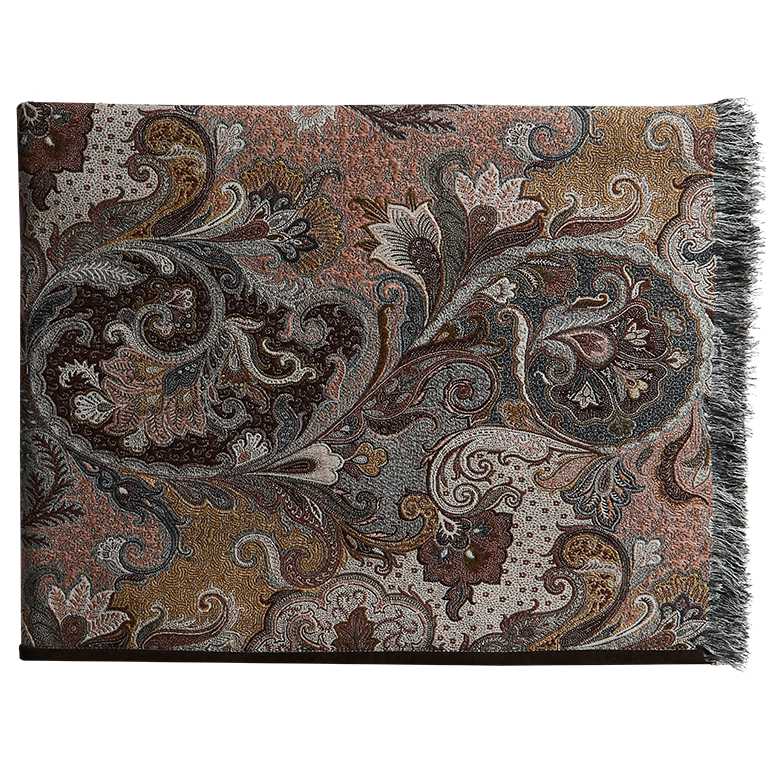 de Le Cuona | Elizabeth Throw with Fringe & Suede Edge – Pheasant