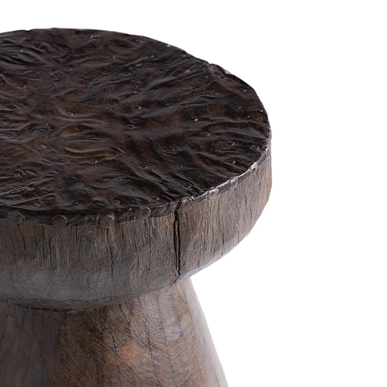 de Le Cuona | Engraved Mortar with Beaten Top and Stained Bands No.38 – Brown