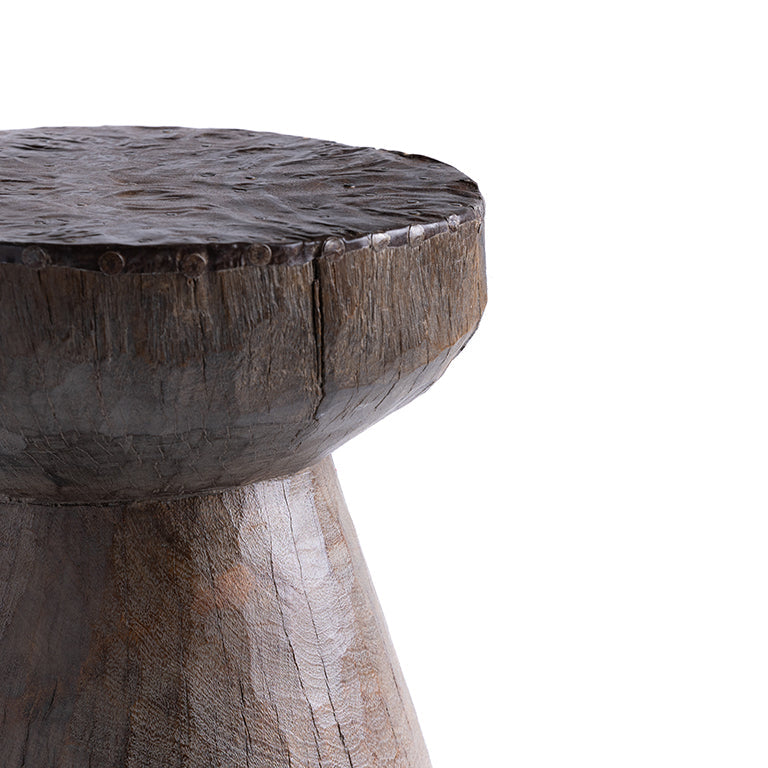 de Le Cuona | Engraved Mortar with Beaten Top and Stained Bands No.38 – Brown