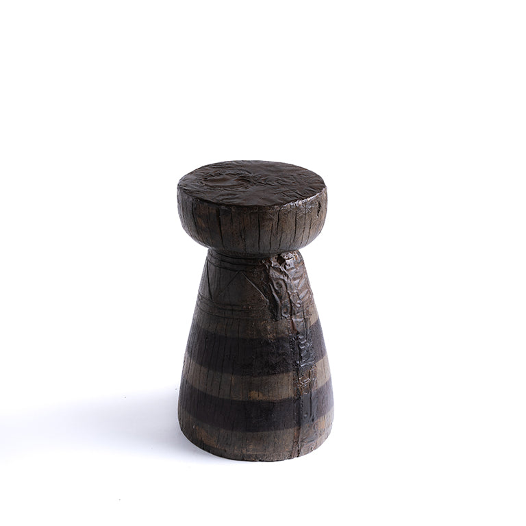 de Le Cuona | Engraved Mortar with Beaten Top and Stained Bands No.39 – Brown