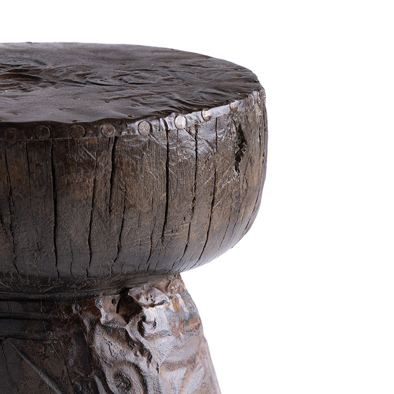 de Le Cuona | Engraved Mortar with Beaten Top and Stained Bands No.39 – Brown