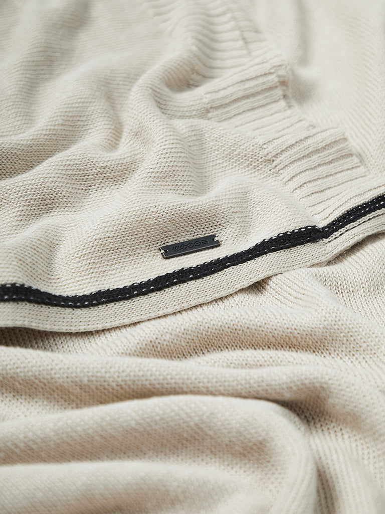 de Le Cuona | Fine Knit Linen Scarf – Cream