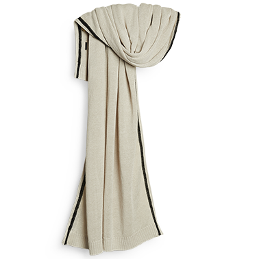 de Le Cuona | Fine Knit Linen Scarf – Cream