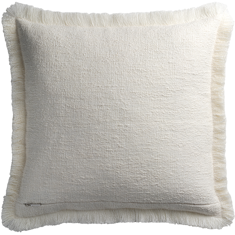 de Le Cuona | Flint Cushion with Fringe – Grain