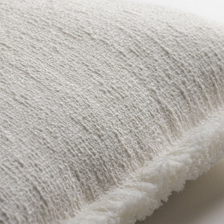 de Le Cuona | Flint Cushion with Fringe – Grain