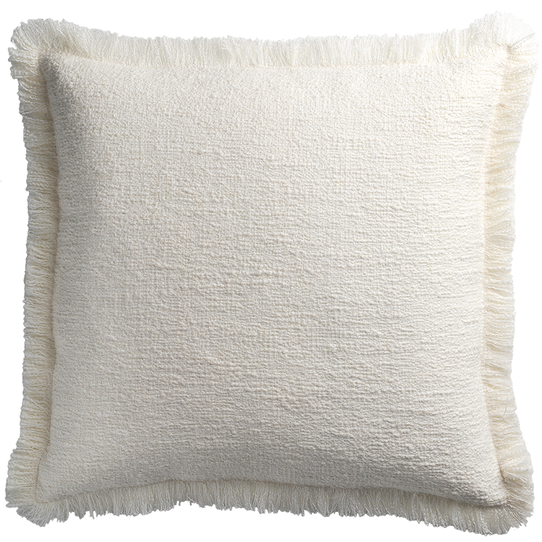 de Le Cuona | Flint Cushion with Fringe – Grain