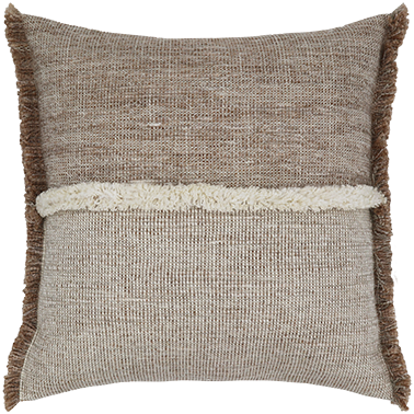de Le Cuona | Forage Cloth Cushion with Fringing – Wren