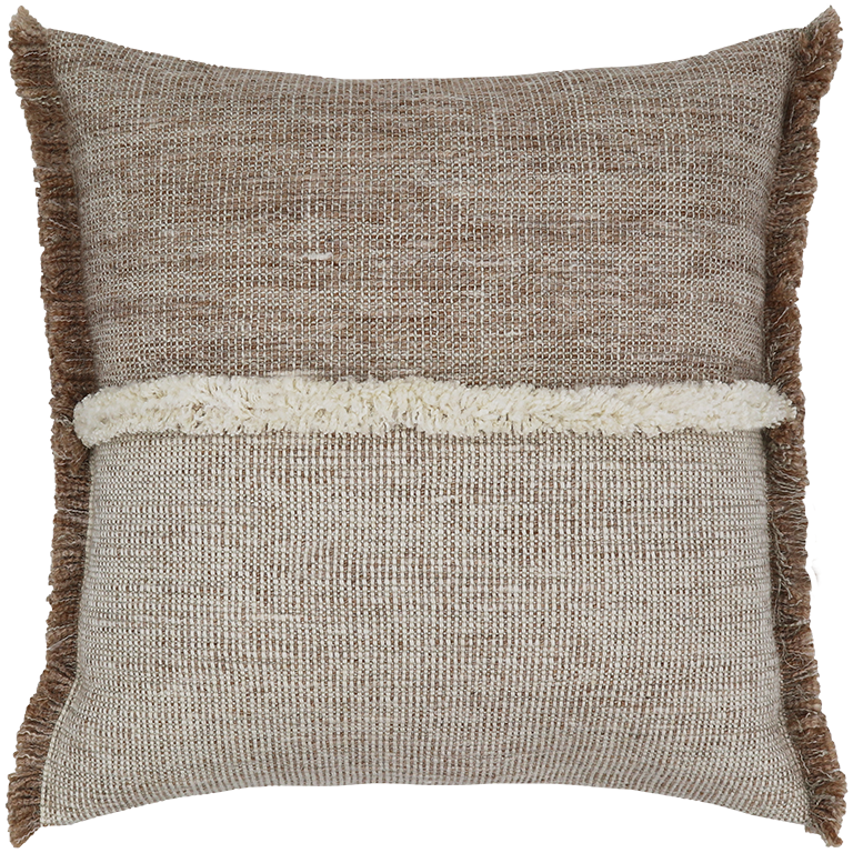 de Le Cuona | Forage Cloth Cushion with Fringing – Wren