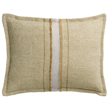 de Le Cuona | Haiku Cushion with Fringe Detail – Straw