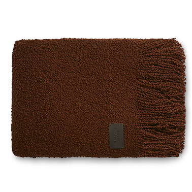 de Le Cuona | Handwoven Alpaca Blanket with Fringe – Rust