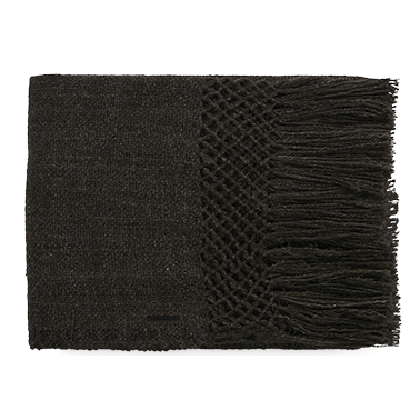 de Le Cuona | Handwoven Llama Throw – Natural Grey