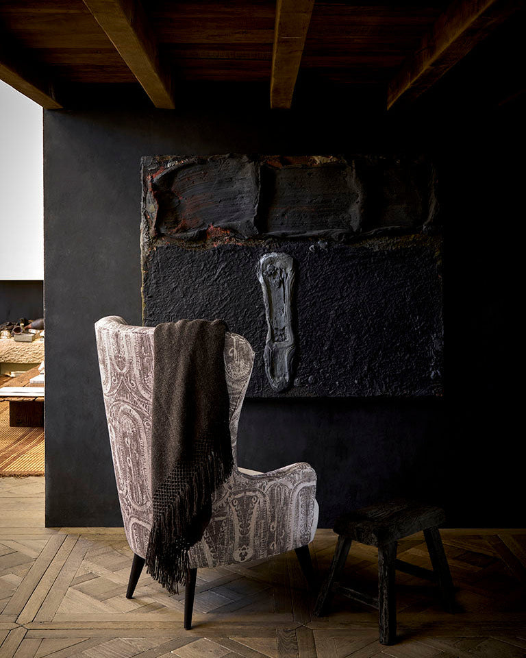 de Le Cuona | Handwoven Llama Throw – Natural Grey