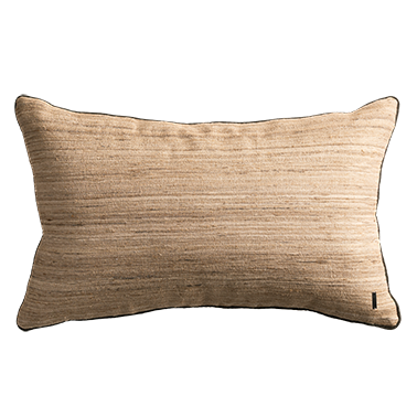 de Le Cuona | Handwoven Wild Silk Cushion – Natural