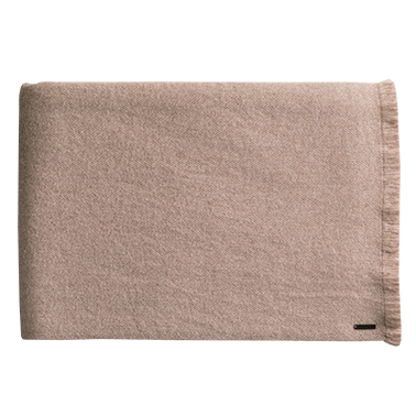de Le Cuona | Herringbone Cashmere Blanket – Fawn