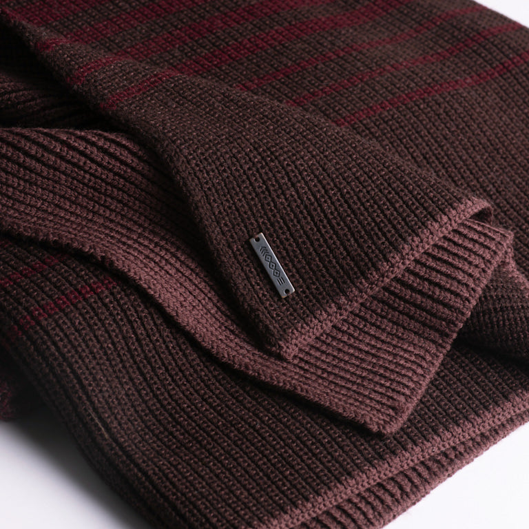 de Le Cuona | Knitted Wool Throw – Merlot