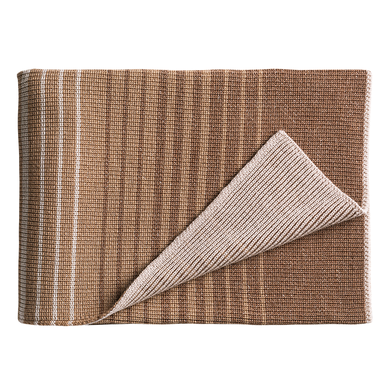 de Le Cuona | Knitted Wool Throw – Taupe