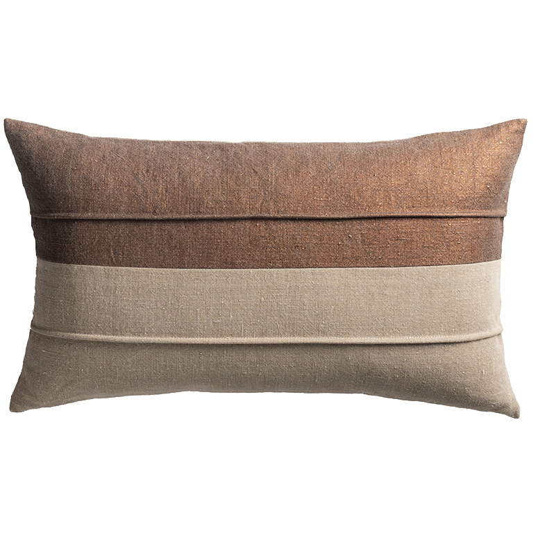 de Le Cuona | Mackintosh Cushion with Piped Detail – Copper