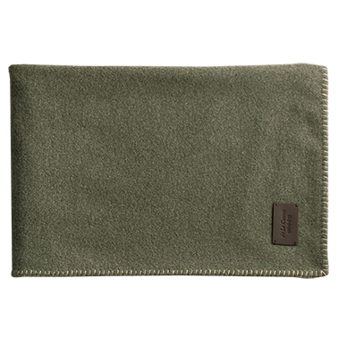 de Le Cuona | Merino Throw with Blanket Stitch – Meadow
